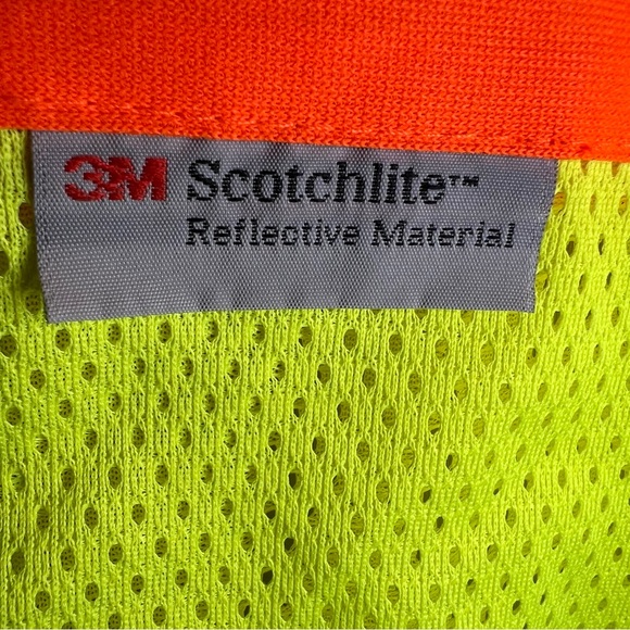 Body Guard Yellow & Orange Safety Vest w/ Reflective Strips. Size L/ XL - Picture 6 of 7